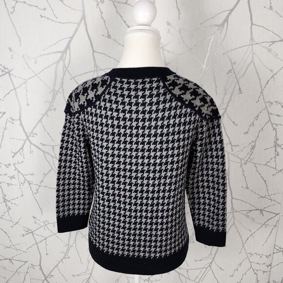 J. Crew Houndstooth 100% Merino Wool Crewneck Tippi Sweater - Picture 3 of 5